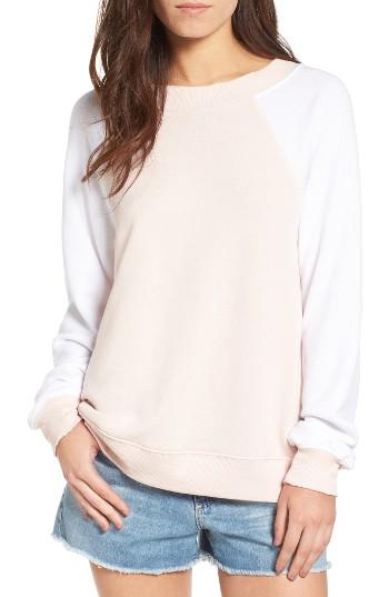 Women's Wildfox Destroyed Sommers Sweatshirt - Pink