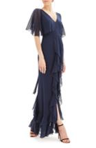 Women's Topshop Bride Cascade Gown Us (fits Like 0) - Blue