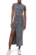 Women's Topshop Lattice Back Jersey Maxi Dress Us (fits Like 0) - Grey