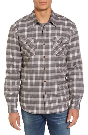 Men's Cova Emerald Bay Regular Fit Plaid Shirt Jacket - Brown