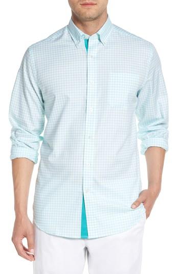 Men's Southern Tide Like Oak Regular Fit Check Sport Shirt - Green