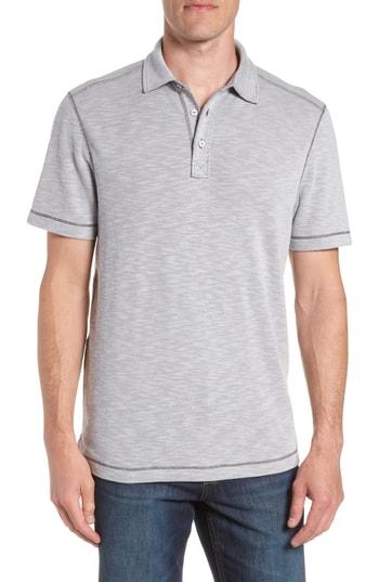 Men's Tommy Bahama Boardwalk Slub Knit Polo - Black