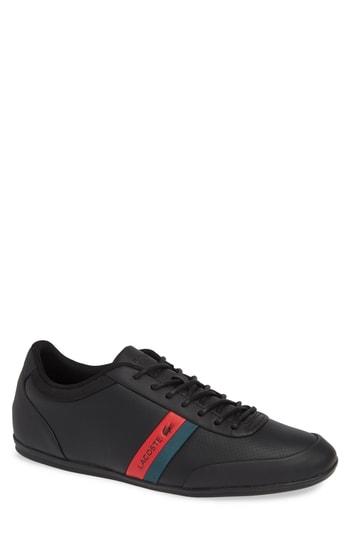 Men's Lacoste Storda Low Top Sneaker .5 M - Black