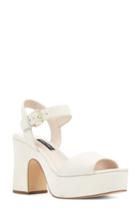 Women's Nine West Fallforu Platform Sandal M - White