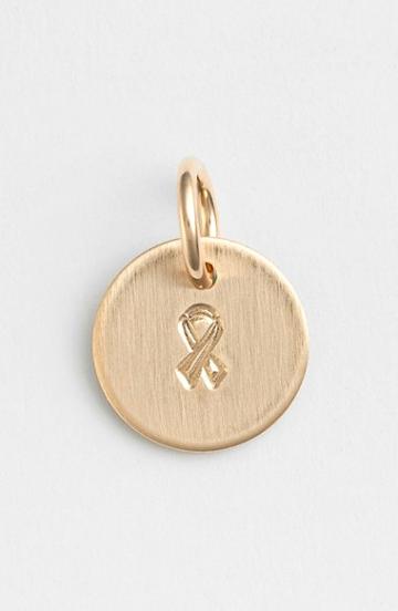 Women's Nashelle Breast Cancer Awareness Ribbon Mini Stamp Charm