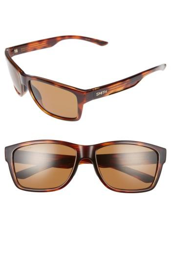 Men's Smith Wolcott 58mm Polarized Sunglasses - Tortoise Brown Lens
