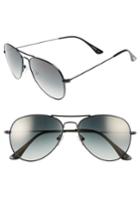 Women's Diff Cruz 57mm Metal Aviator Sunglasses - Black/ Grey