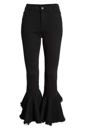 Women's Citizens Of Humanity Drew Flounce Hem Crop Jeans - Black
