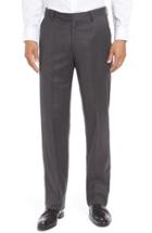 Men's Berle Flat Front Solid Wool Trousers X 32 - Brown