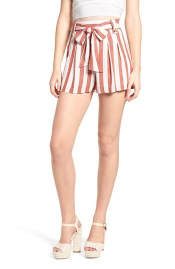 Women's Lydelle Stripe Shorts - Red