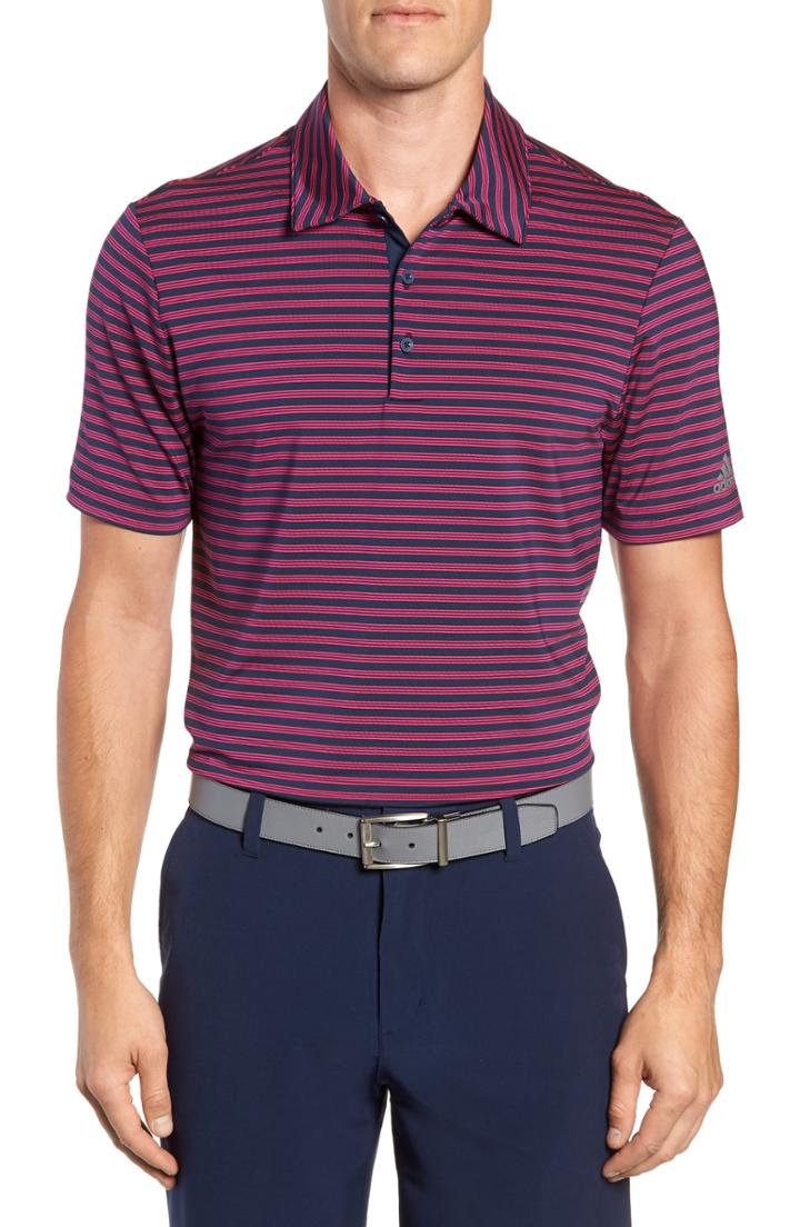 Men's Adidas Essentials Ultimate 365 Fit Polo, Size Medium - Pink