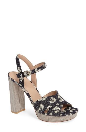 Women's Pour La Victoire Cross Strap Platform Sandal .5 M - Brown