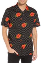 Men's Vans Warp Tropic Checks Camp Shirt - Black