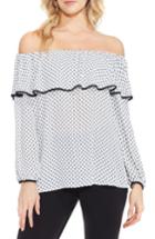 Women's Vince Camuto Droplet Geo Ruffled Off The Shoulder Top