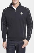 Men's Cutter & Buck New Orleans Saints - Edge Drytec Moisture Wicking Half Zip Pullover