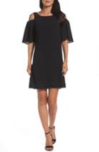 Women's Adrianna Papell Cold Shoulder Shift Dress - Black