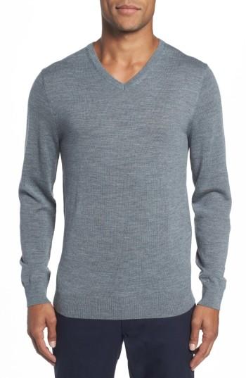 Men's Bonobos Merino V-neck Sweater - Grey