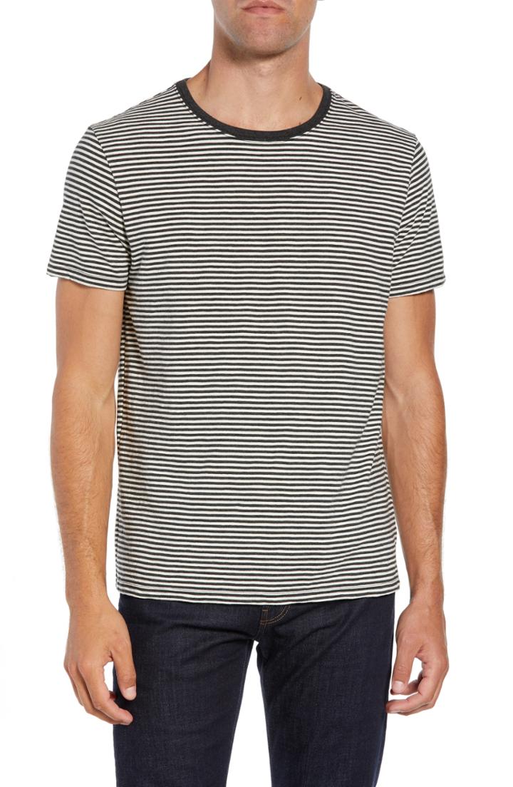 Men's Atm Anthony Thomas Melillo Stripe T-shirt - Black