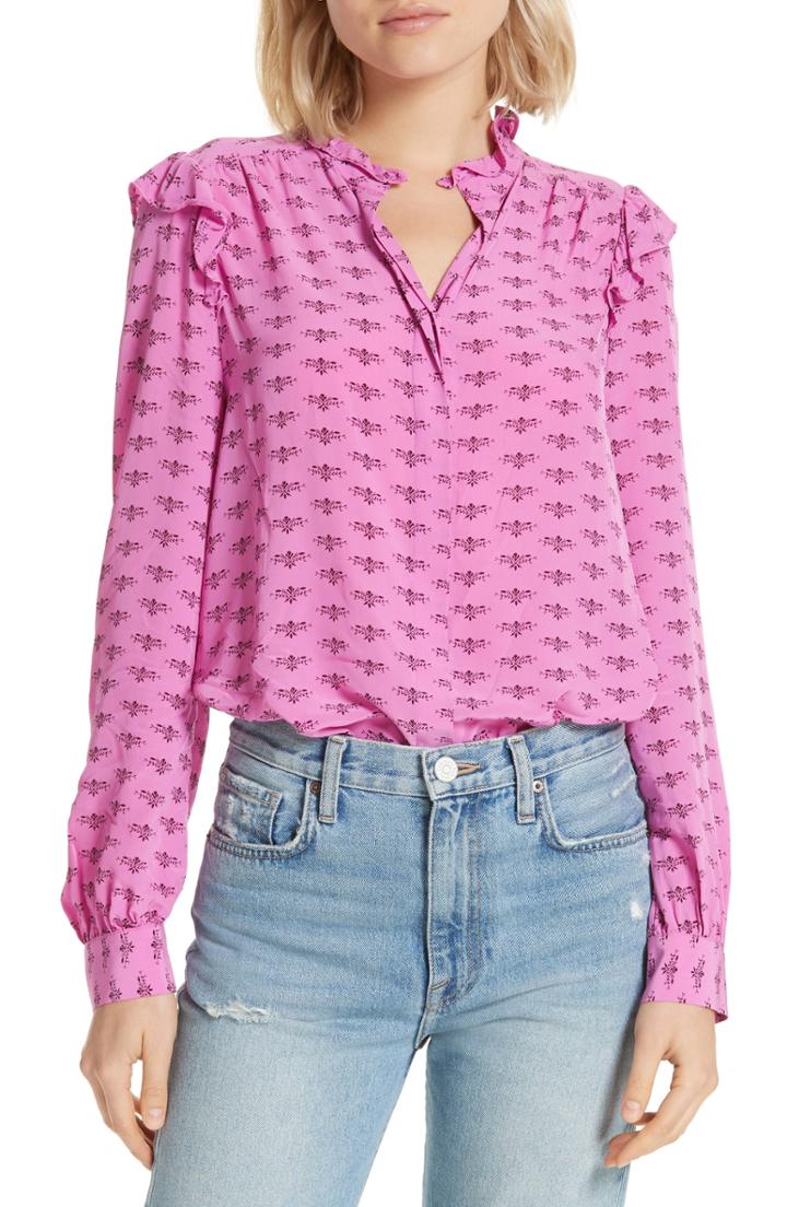Women's N Degree21 Crystal Panel Plaid Silk Shirt