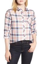 Women's N Degree21 Crystal Panel Plaid Silk Shirt