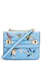 Topshop Polly Bird Embroidered Crossbody Bag - Blue