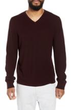 Men's Calibrate V-neck Wool Blend Sweater - Burgundy