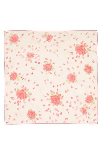 Women's Valentino Garavani Rose Re-edition Square Silk Scarf, Size - Pink