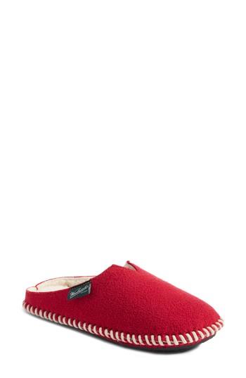 Women's Woolrich Mill Fleece Scuff Slipper - Red