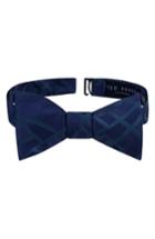 Men's Ted Baker London Delicate Abstract Silk Bow Tie, Size - Blue