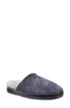 Women's Ross & Snow Linda Genuine Shearling Scuff Slipper M - Blue