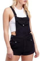Women's Free People Expedition Short Overalls - Black