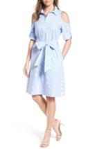 Women's Draper James Cold Shoulder Shirtdress - Blue