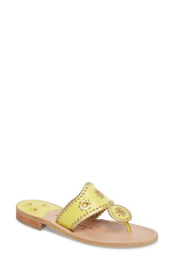 Women's Jack Rogers Hollis Flat Sandal M - Yellow