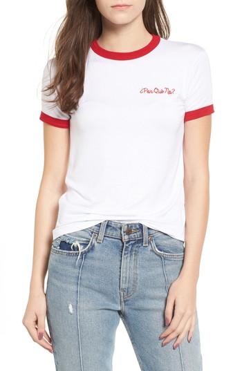 Women's Show Me Your Mumu Recess Ringer Tee - White