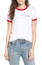 Women's Show Me Your Mumu Recess Ringer Tee - White