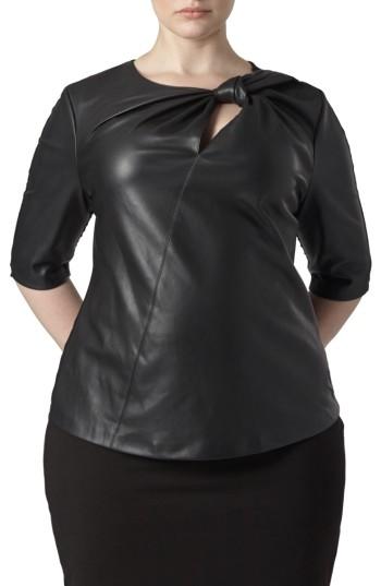 Women's Universal Standard Savio Faux Leather Front Top