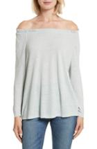 Women's Rebecca Taylor Texture Jersey Off The Shouldertop - Blue