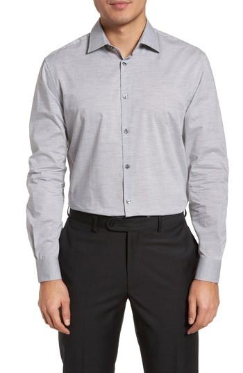 Men's John Varvatos Star Usa Regular Fit Solid Dress Shirt R - Grey