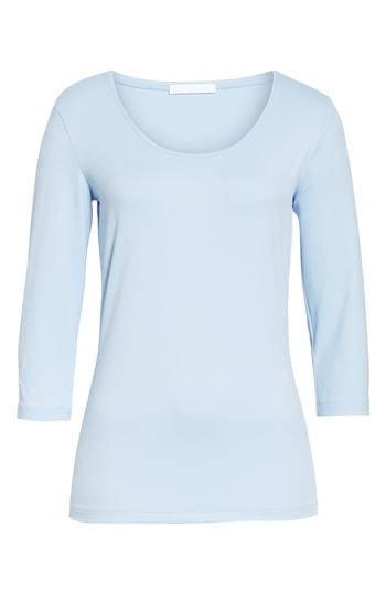 Women's Boss Scoop Neck Stretch Jersey Top - Blue