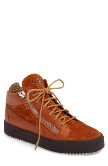 Men's Giuseppe Zanotti Mid Top Sneaker Us / 45eu - Brown