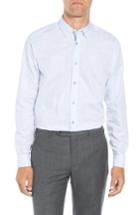 Men's Ted Baker London Wasabi Modern Fit Floral Dress Shirt - Blue