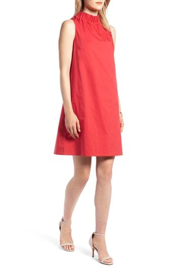 Women's 1901 Stretch Cotton Poplin Shift Dress - Red
