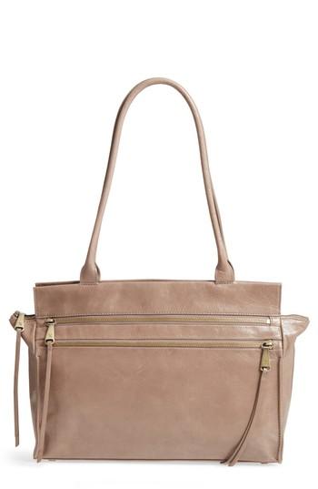 Hobo Seeker Leather Top Handle Bag - Grey