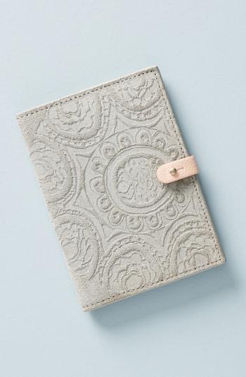 Women's Anthropologie Foxglove Suede Passport Cover - Grey