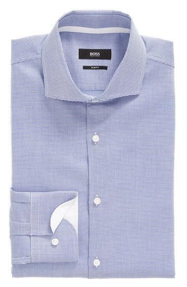 Men's Boss Slim Fit Dot Dress Shirt