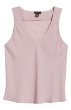 Women's Halogen V-neck Woven Tank, Size - Pink