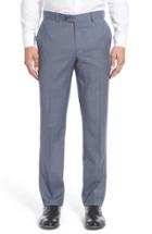 Men's Nordstrom Men's Shop Flat Front Solid Wool Trousers