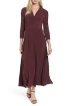 Women's Chaus Twist Side Midi Dress - Burgundy