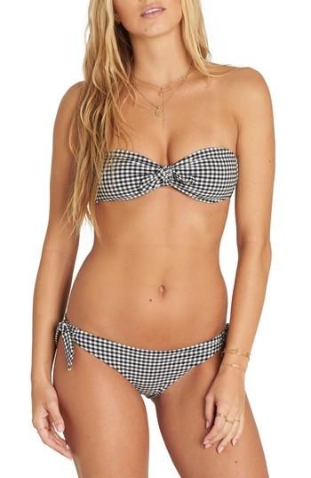 Women's Billabong Surf Check Bandeau Bikini Top - Black