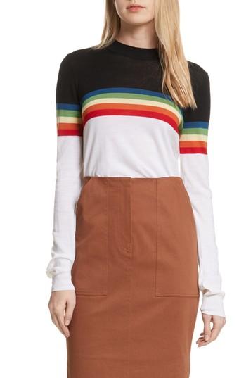 Women's Diane Von Furstenberg Rainbow Sweater - White